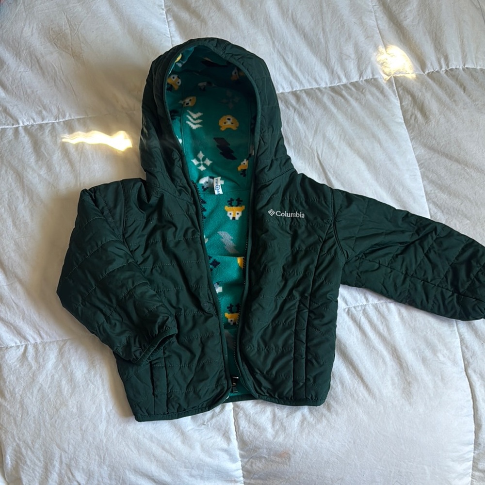 Columbia Green Quilted Baby Jacket